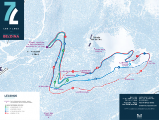 Plan du domaine de Beldina - Ski nordique